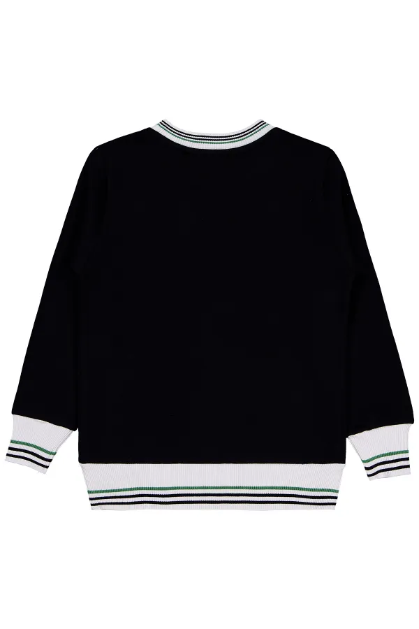 Erkek Çocuk Sweatshirt 6-9 Yaş Siyah - Paket