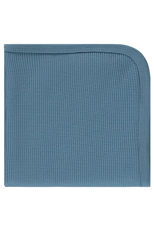 Couverture et lange pour bébé 0-24 mois, bleu indigo doux - Emballage