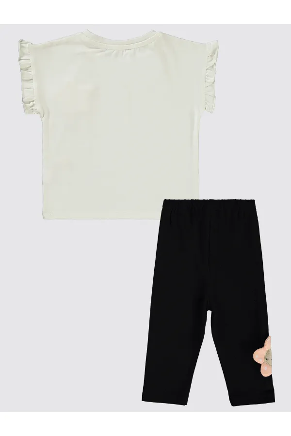 Kız Çocuk Takım 2-5 Yaş Ekru - Paket