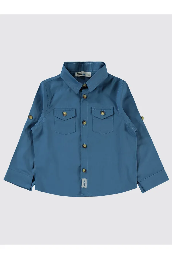 Chemise garçon 2-5 ans indigo - Paquet