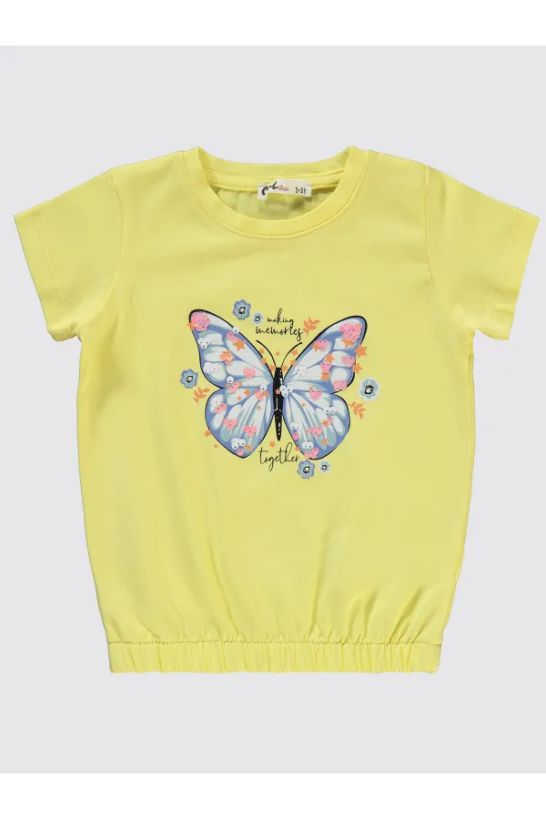 Kız Çocuk Takım 2-5 Yaş Sarı - Paket