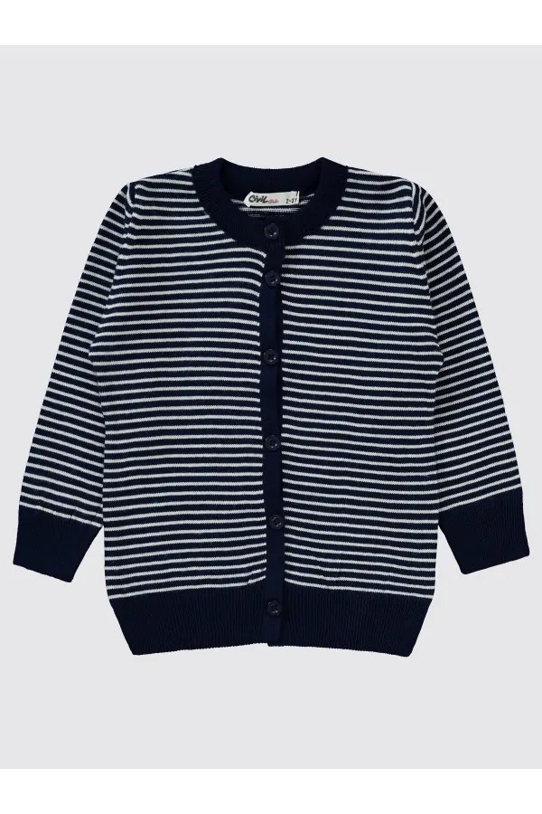 Gilet bleu marine pour fille de 2 à 5 ans - Emballage
