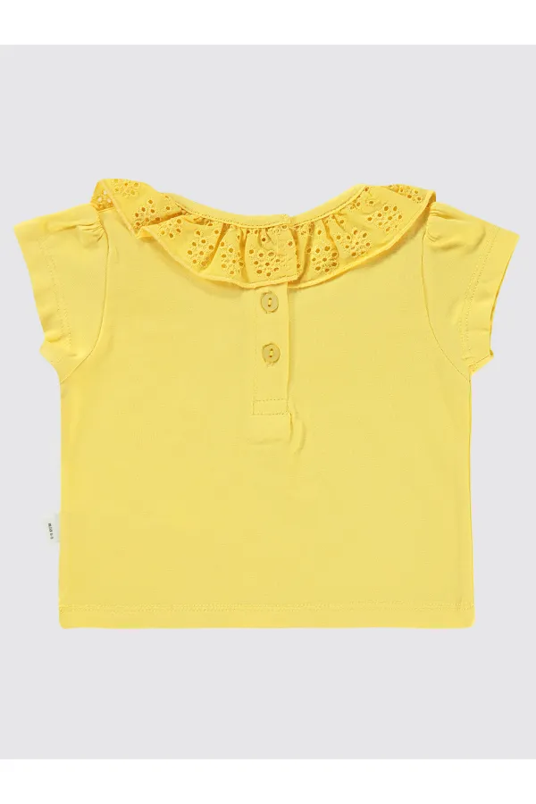 Bebek Tişört 6-18 Ay Sarı - Paket