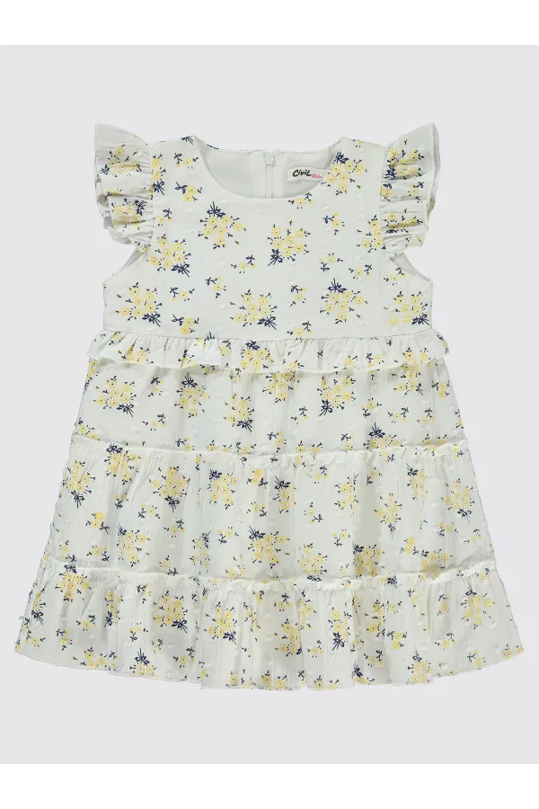 Kız Çocuk Jile ve Elbise 2-5 Yaş Sarı - Paket