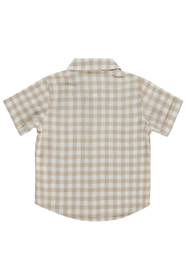 T-shirt bébé 0-24 mois, marron clair - Lot