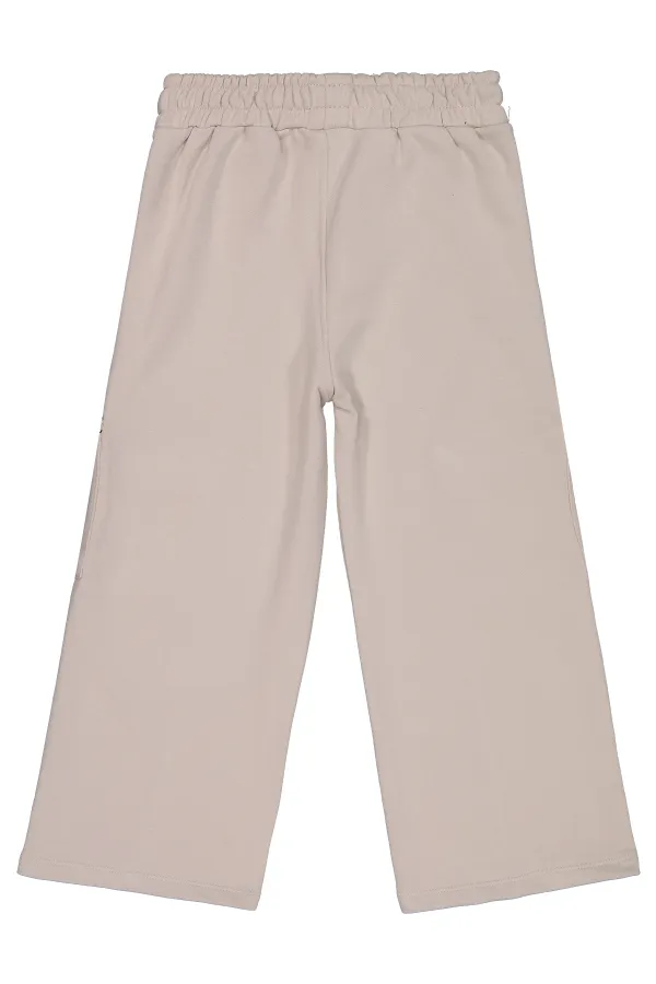 Girls Tracksuit Bottoms 6-9 Years Old Stone Melange - Package