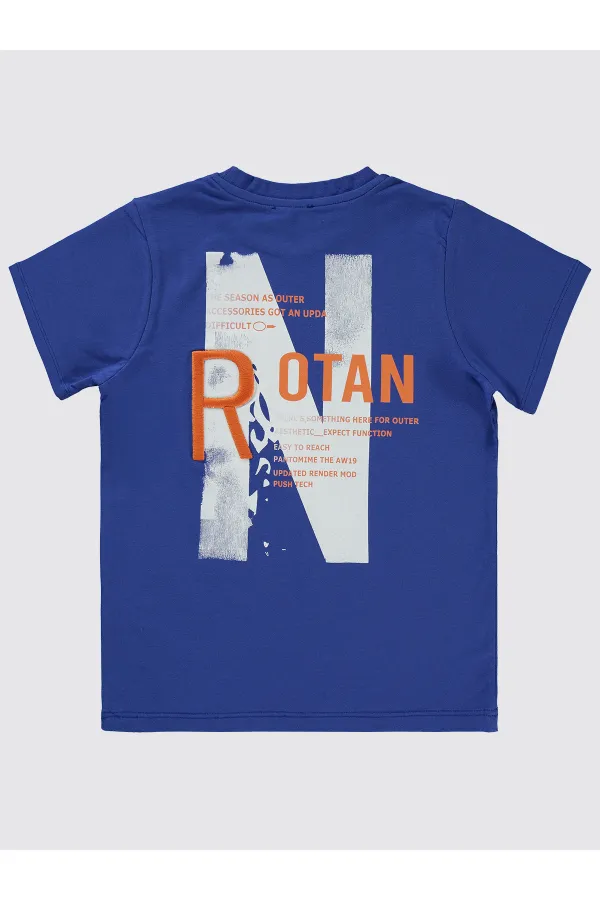 Erkek Çocuk Tişört 10-13 Yaş Saks - Paket