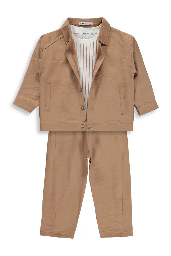 Erkek Çocuk Takım 2-5 Yaş Vizon - Paket