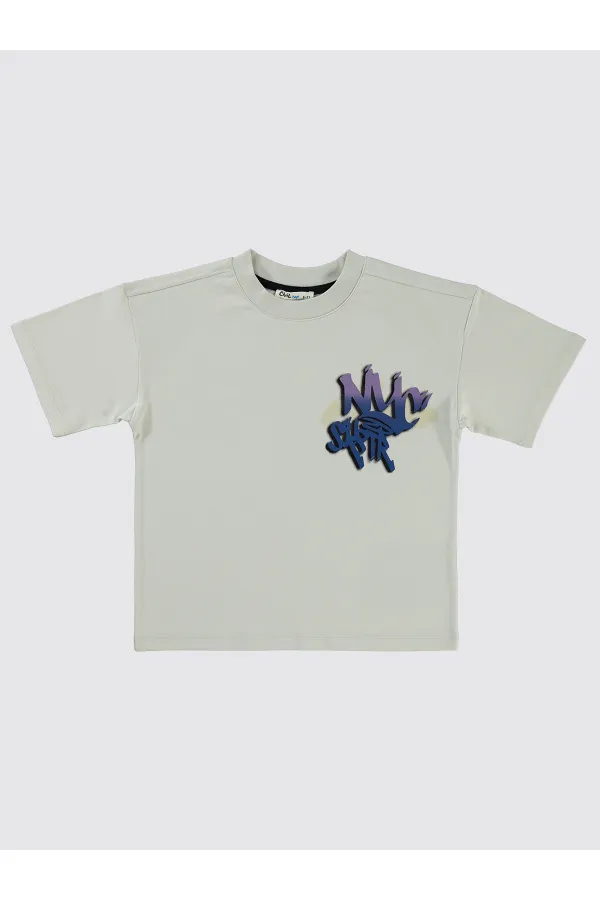 Boys T-Shirt 10-13 Years Old Light Gray - Package