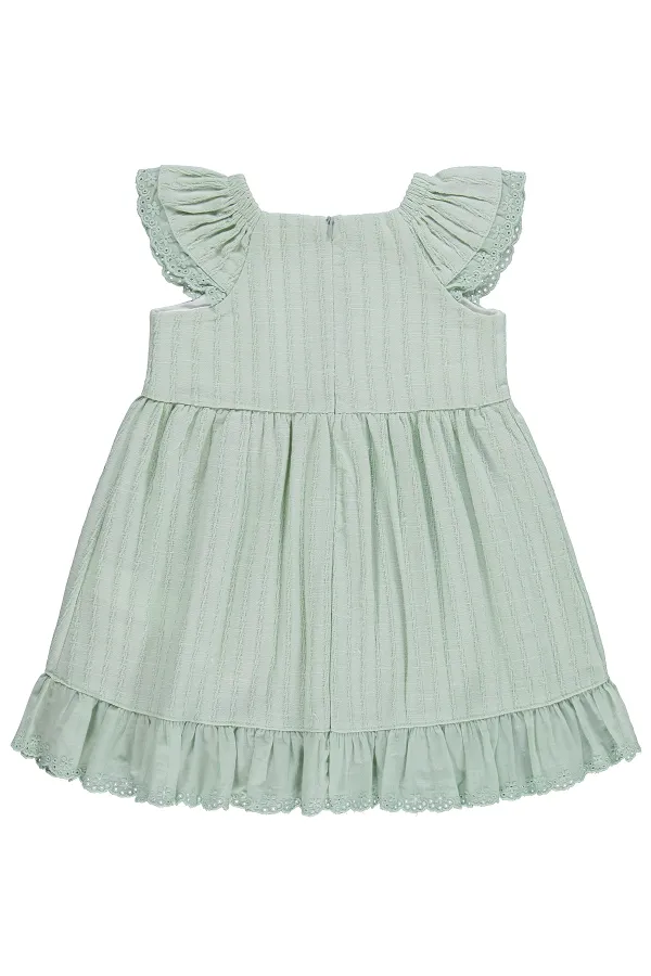 Kız Çocuk Jile ve Elbise 2-5 Yaş Çağla Yeşili - Paket