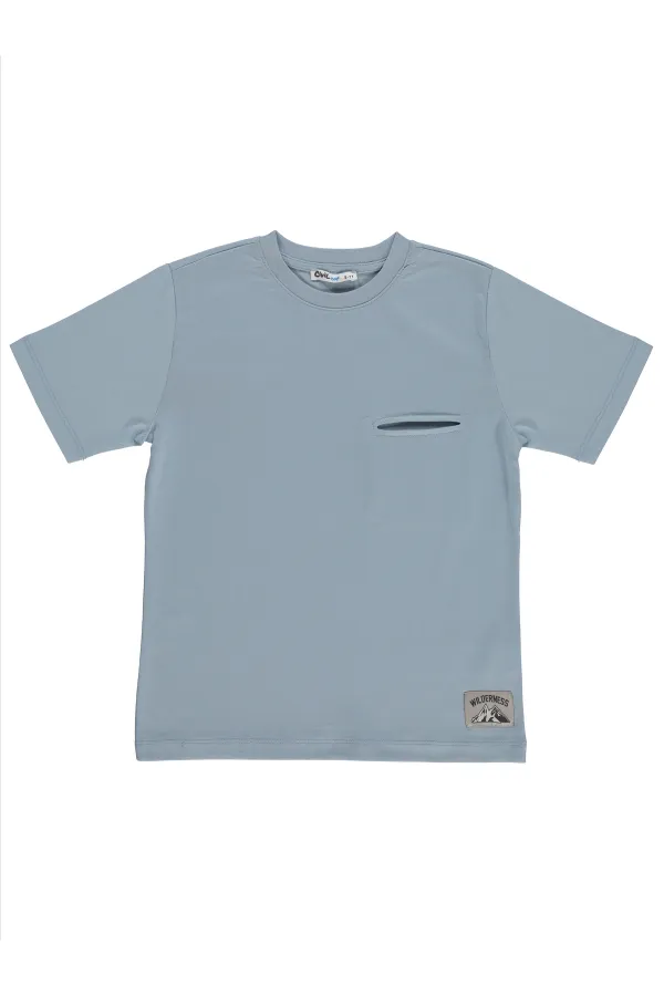 Boys' T-Shirt, Ages 6-9, Soft Indigo - Pack