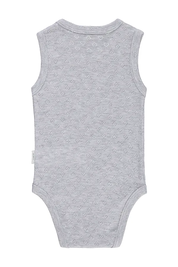 Bebek Çıtçıtlı Badi 0-24 Ay Gri - Paket