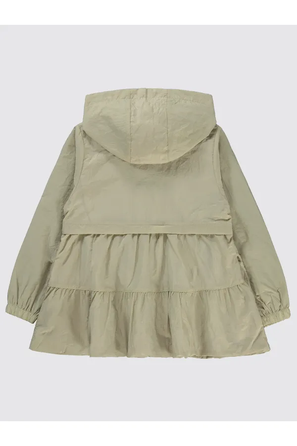 Kız Çocuk Yağmurluk 6-9 Yaş Bej - Paket