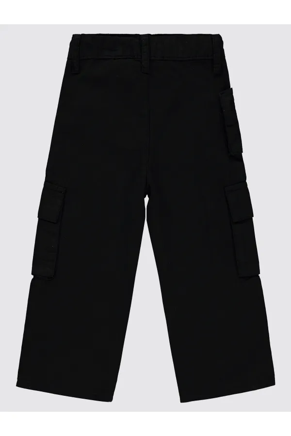 Kız Çocuk Pantolon 2-5 Yaş Siyah - Paket