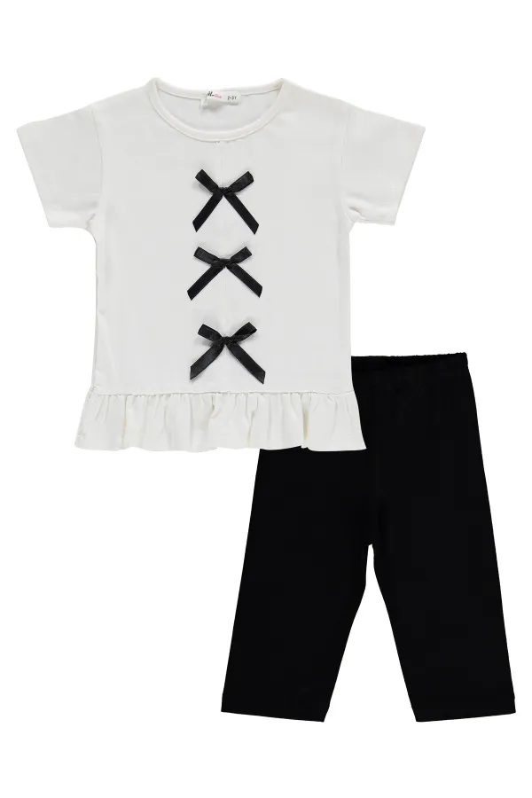 Girls' Outfit Set 2-5 Years Old, Off-Black - Package