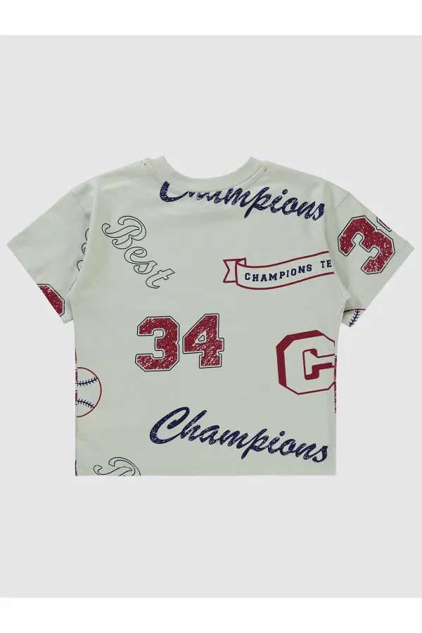 Boys T-Shirt 6-9 Years Old Claret Red - Package