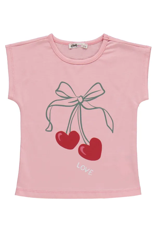 Ensemble pyjama fille, 2-5 ans, rose poudré - Lot