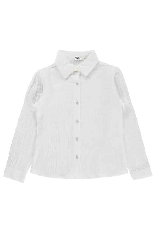 T-shirt pour fille, 6-9 ans, blanc cassé - Emballage