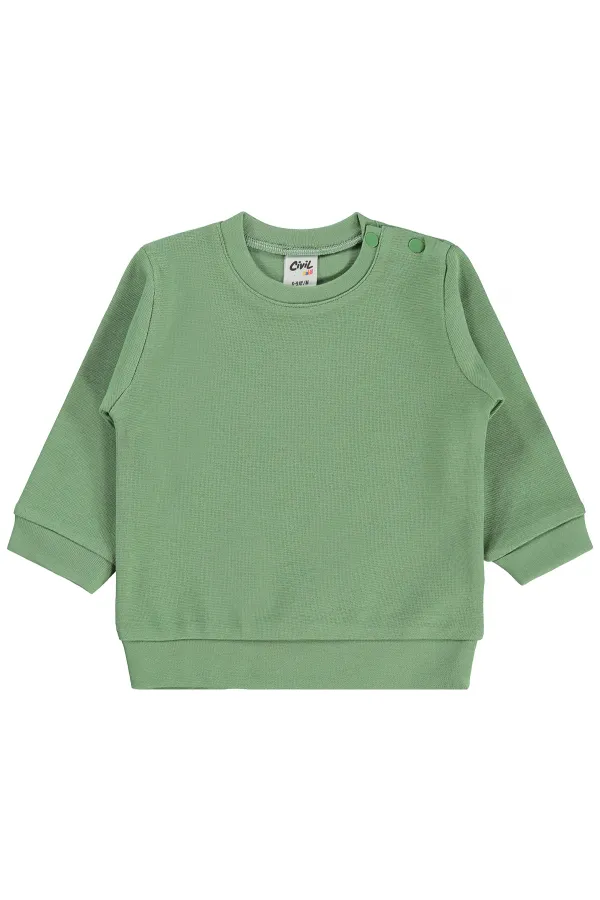Bebek Sweatshirt 0-24 Ay Soft Haki - Paket Bebek Sweatshirt 0-24 Ay Soft Haki - Paket