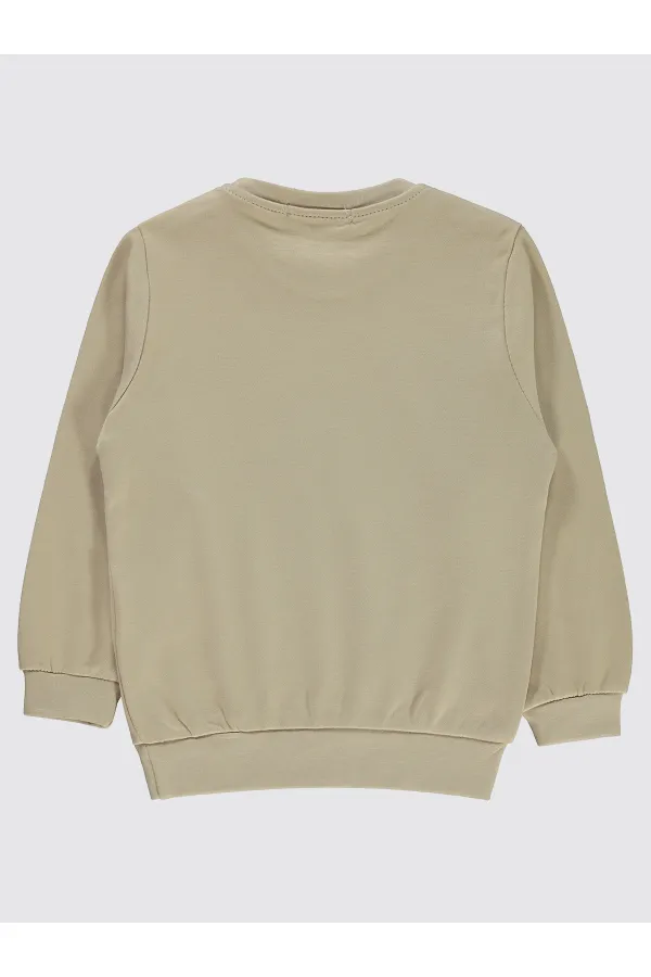 Erkek Çocuk Sweatshirt 2-5 Yaş Bej - Paket