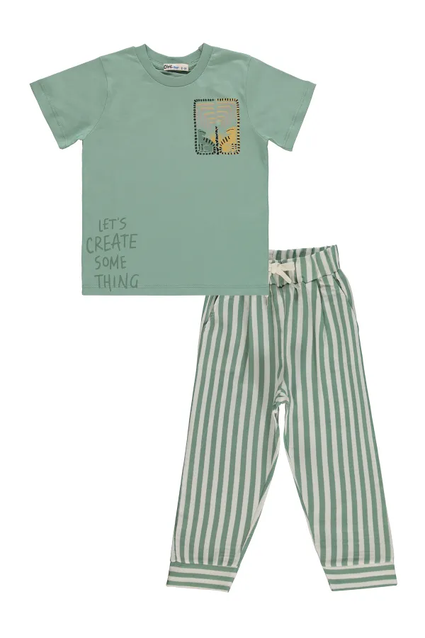 Erkek Çocuk Takım 2-5 Yaş Çağla Yeşili - Paket