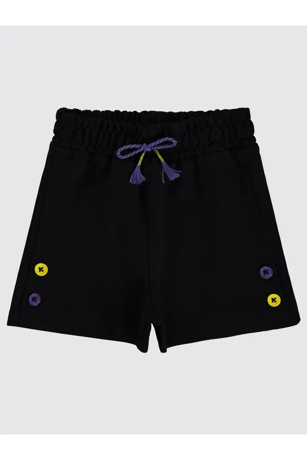 Short noir pour fille de 2 à 5 ans - Emballage