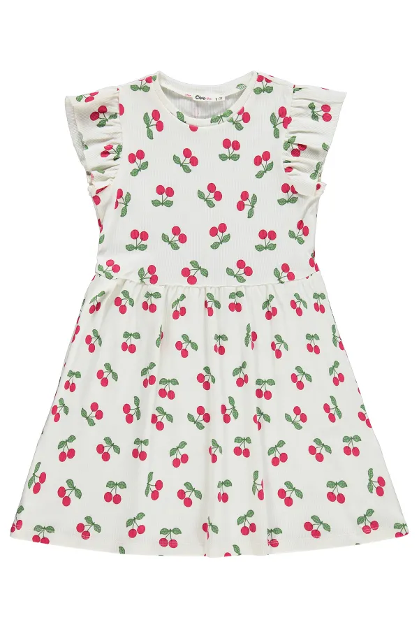 Kız Çocuk Jile ve Elbise 6-9 Yaş Ekru - Paket