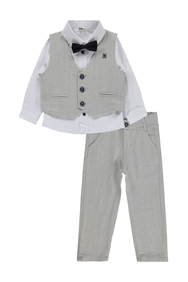 Erkek Çocuk Takım 2-5 Yaş Gri - Paket