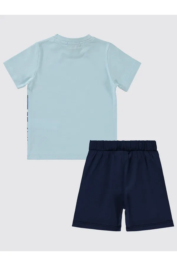 Erkek Çocuk Pijama Takımı 2-5 Yaş Buz Mavi - Paket