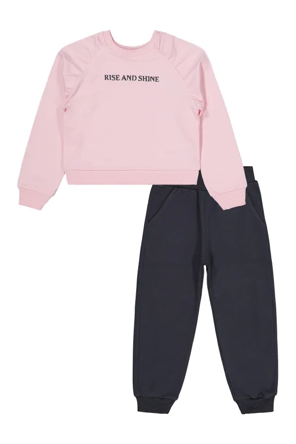 Girls Tracksuit Set 2-5 Years Old Powder - Package