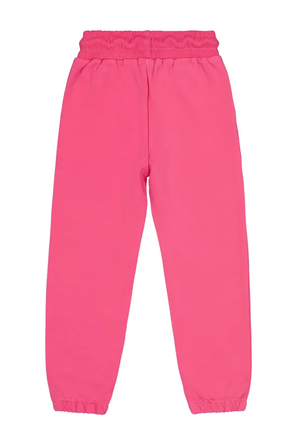 Girl's Tracksuit Bottoms 2-5 Years Old Dark Pink - Pack