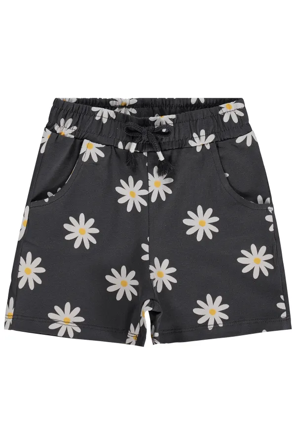 Kız Çocuk Şort 2-5 Yaş Antrasit - Paket