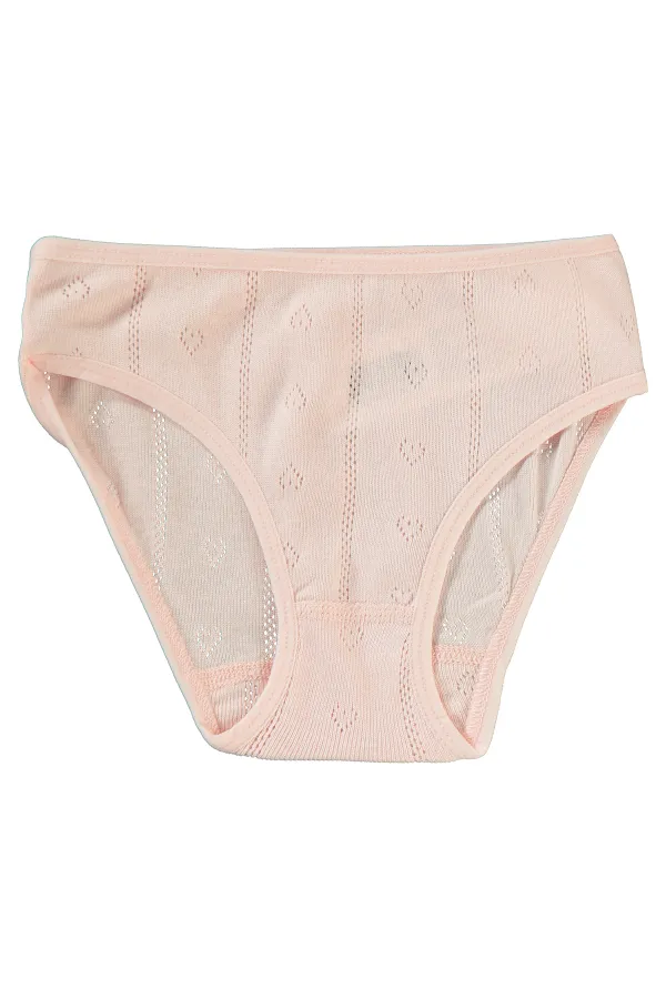 Culottes pour fille de 2 à 9 ans, écru-saumon - Paquet