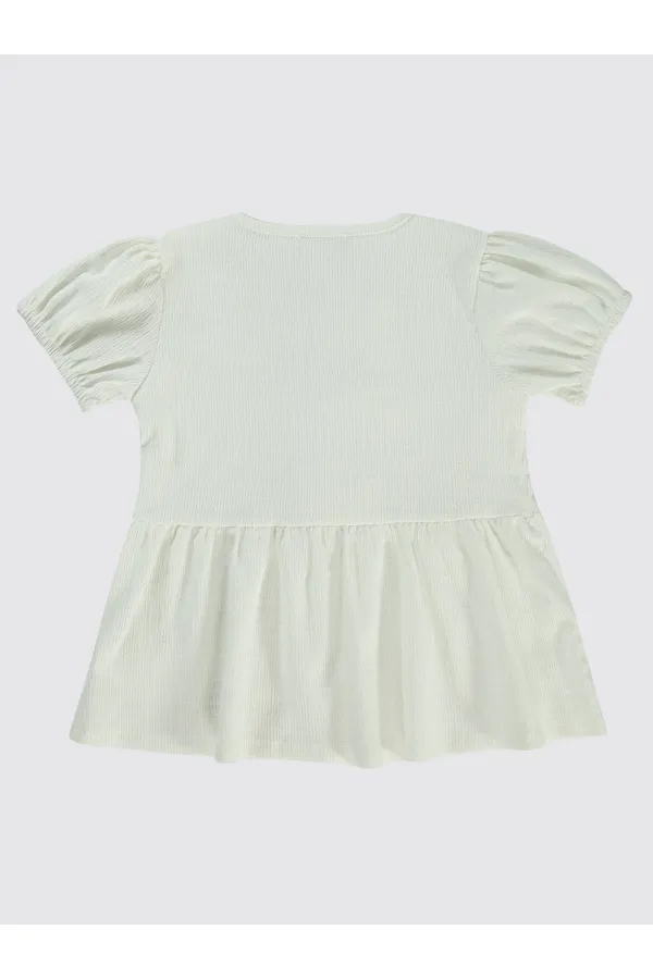 Chemise fille 10-13 ans écru - Emballage