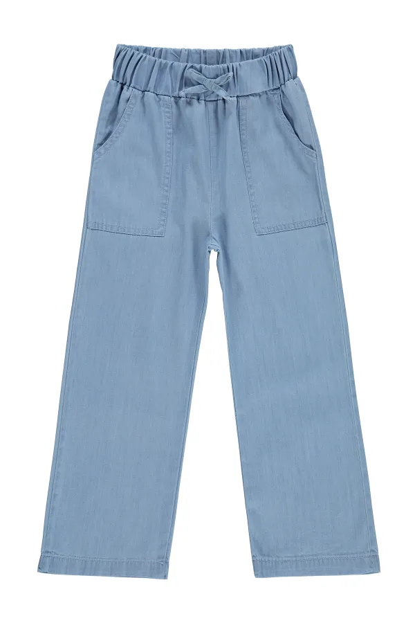 Kız Çocuk Pantolon 6-9 Yaş Mavi - Paket