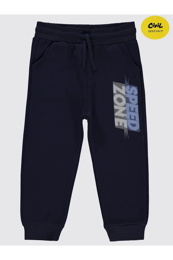 Bas de survêtement garçon 6-9 ans bleu marine - Lot