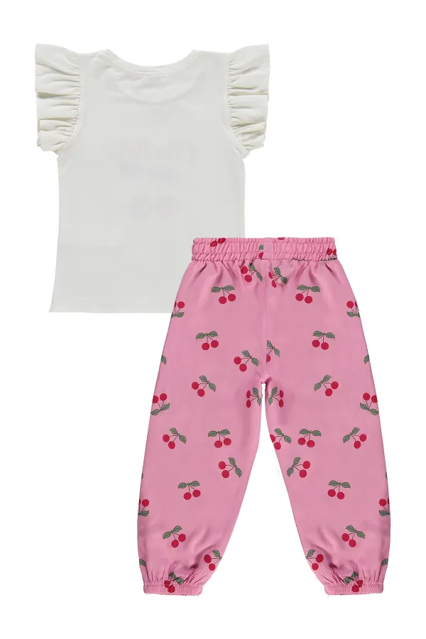 Kız Çocuk Takım 2-5 Yaş Ekru - Paket