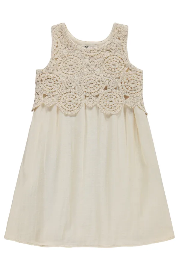 Girls' Jumpsuit and Dress, Ages 10-13, Beige - Package