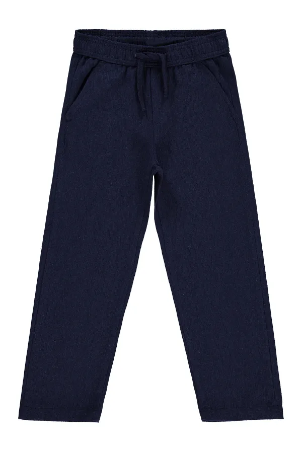 Pantalon garçon, 10-13 ans, bleu marine - Lot