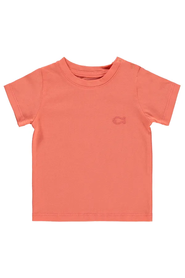 T-shirt bébé Km 0-24 mois Corail - Emballage