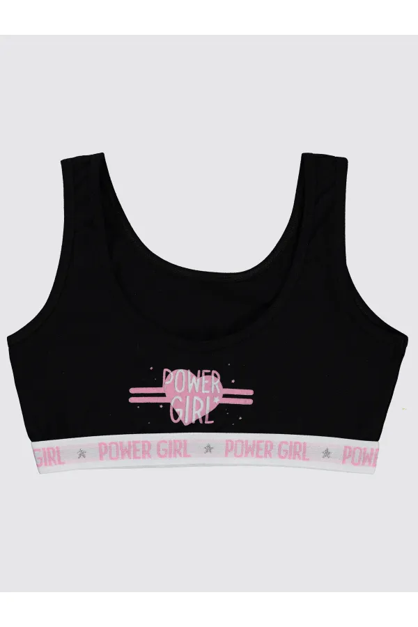 Kız Çocuk Büstiyer 2-9 Yaş Siyah - Paket