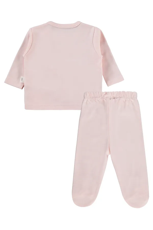 Bebek Pijama Takımı 0-24 Ay Somon - Paket