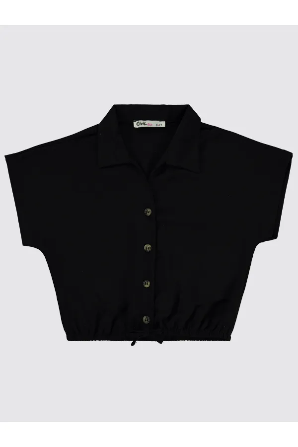 Girl's Shirt 6-9 Years Old Black - Package