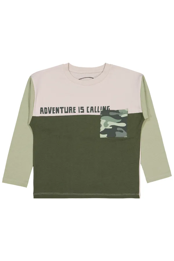 Erkek Çocuk Sweatshirt 10-13 Yaş Koyu Haki - Paket