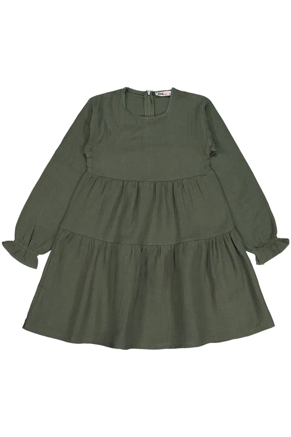Girl's Vest and Dress 6-9 Years Khaki - Package