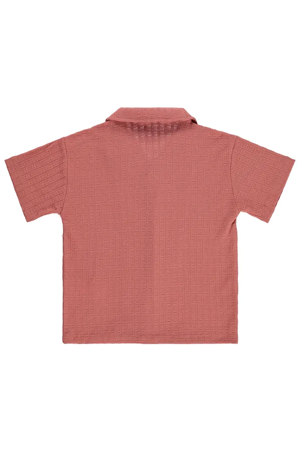 T-shirt garçon, 6-9 ans, rose pâle - Lot