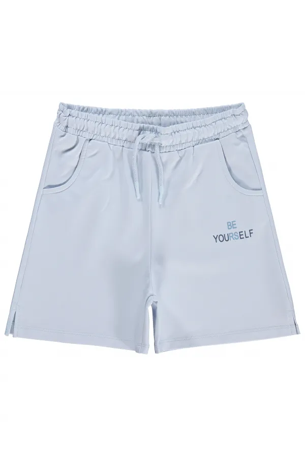 Short pour fille, 10-13 ans, bleu clair - Lot