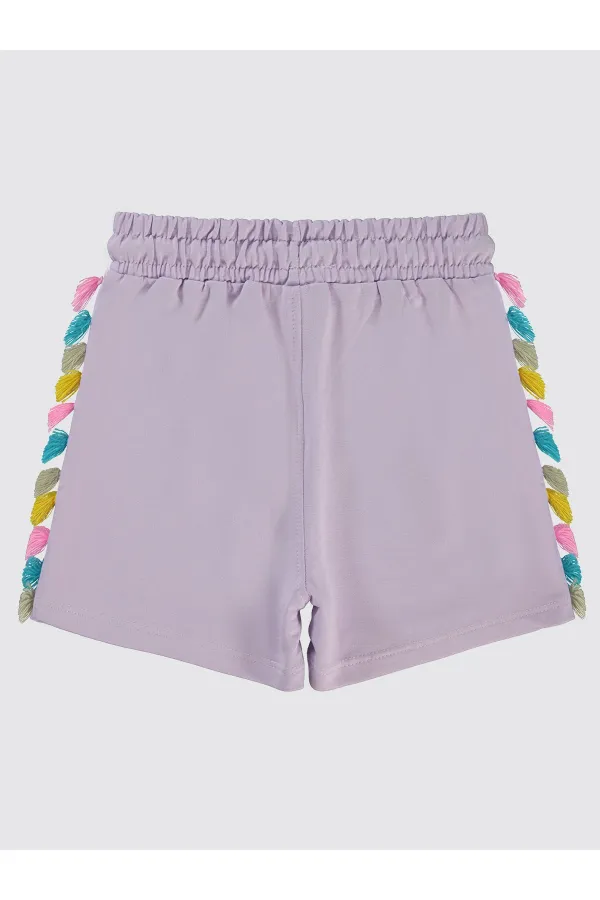 Kız Çocuk Şort 6-9 Yaş Lila - Paket
