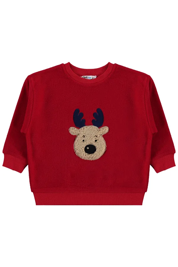 Erkek Çocuk Sweatshirt 2-5 Yaş Kırmızı - Paket