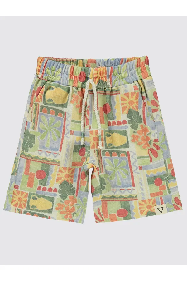 Short garçon 6-9 ans écru - Paquet